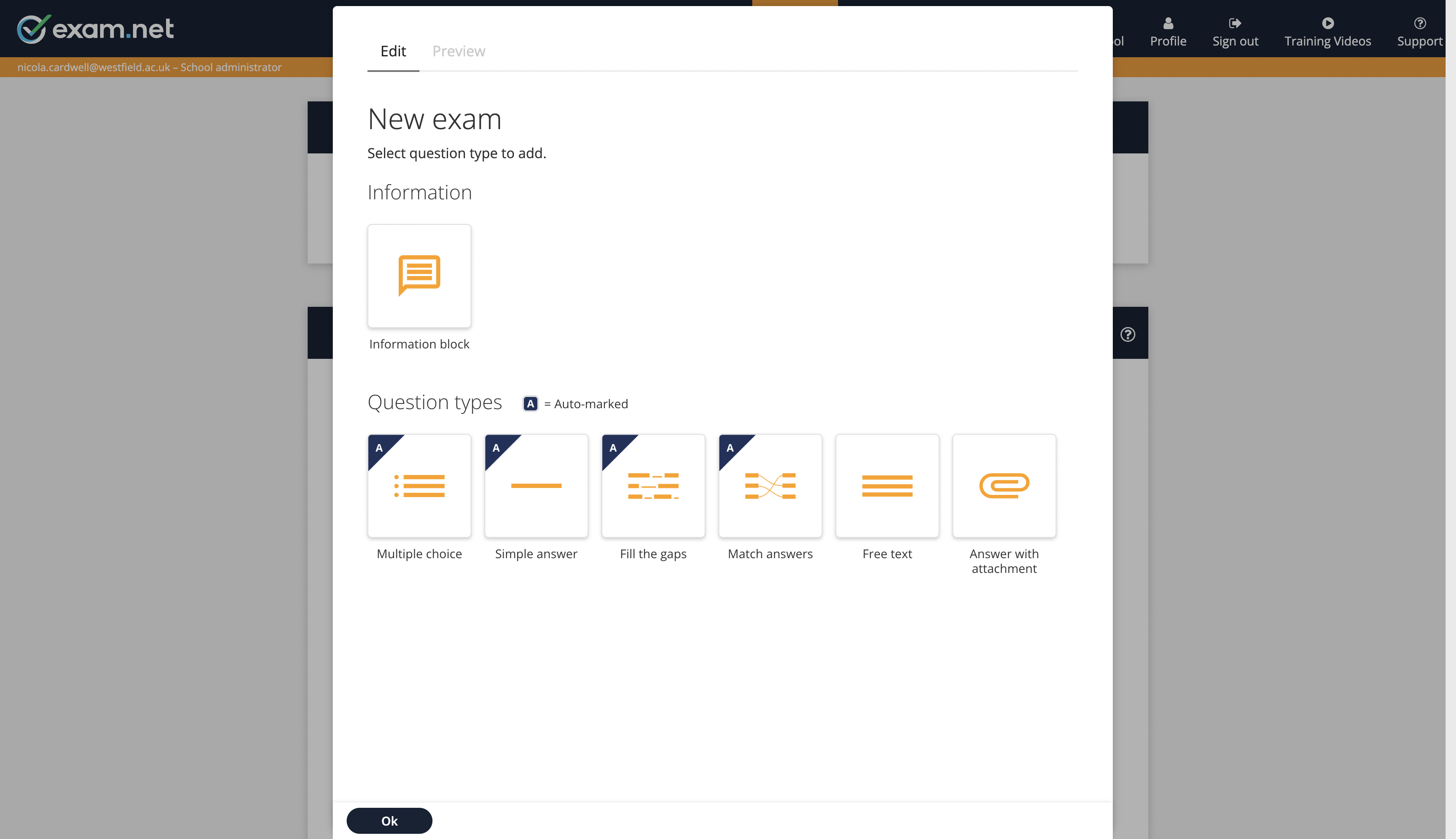 Exam.net Screenshot