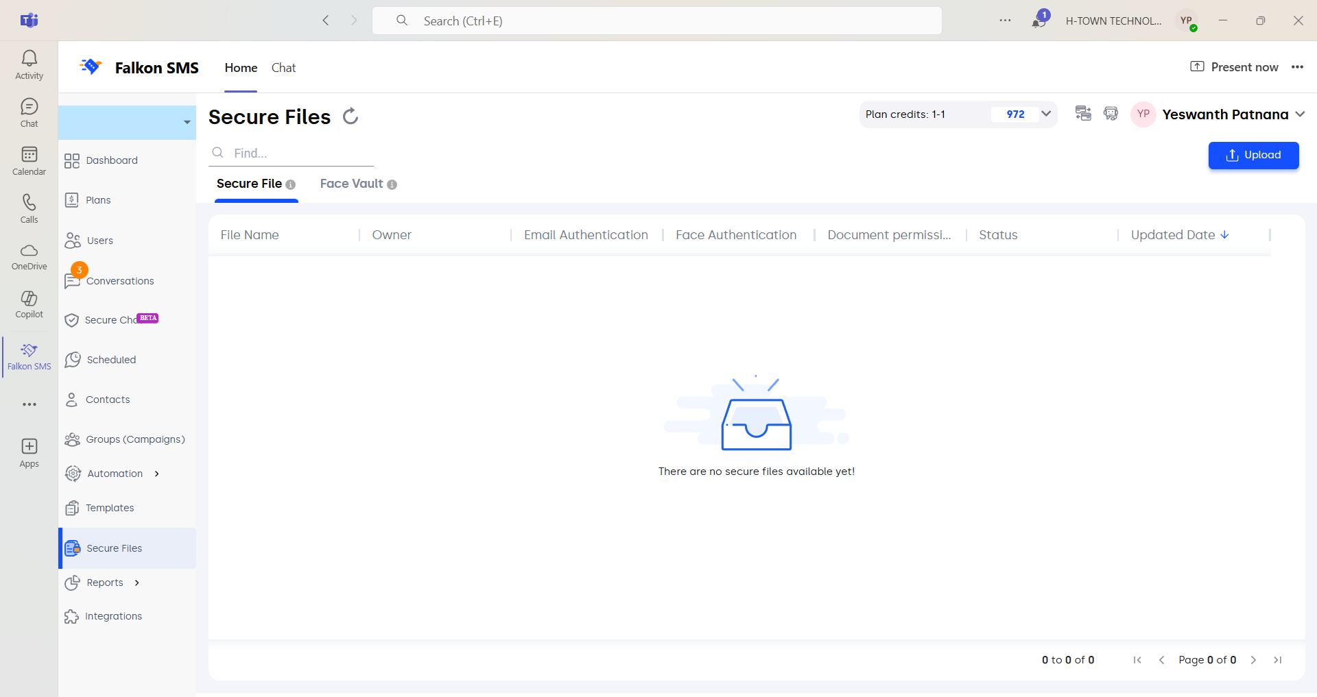 Falkon SMS Screenshot