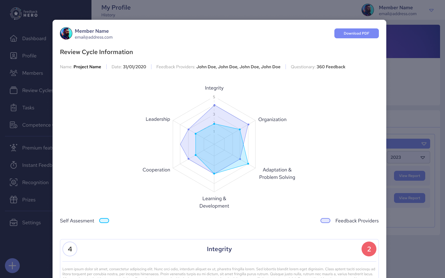 FeedbackHero Screenshot