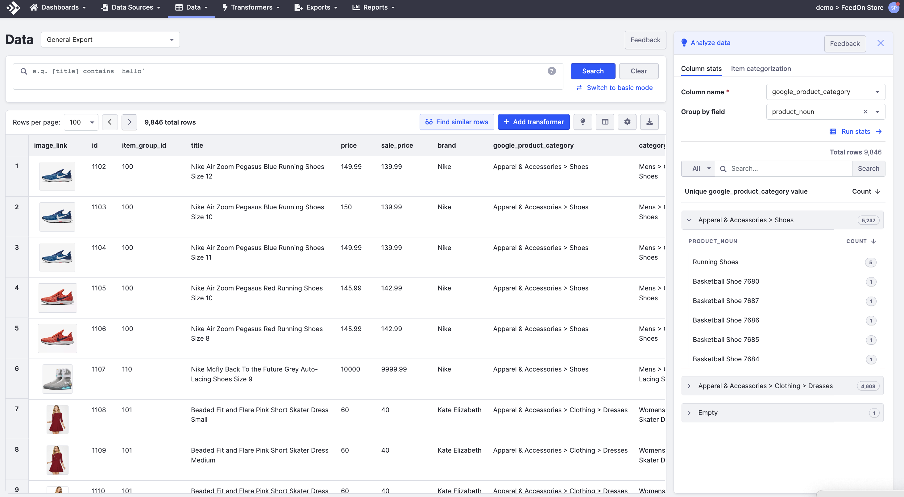 Feedonomics screenshot & Video