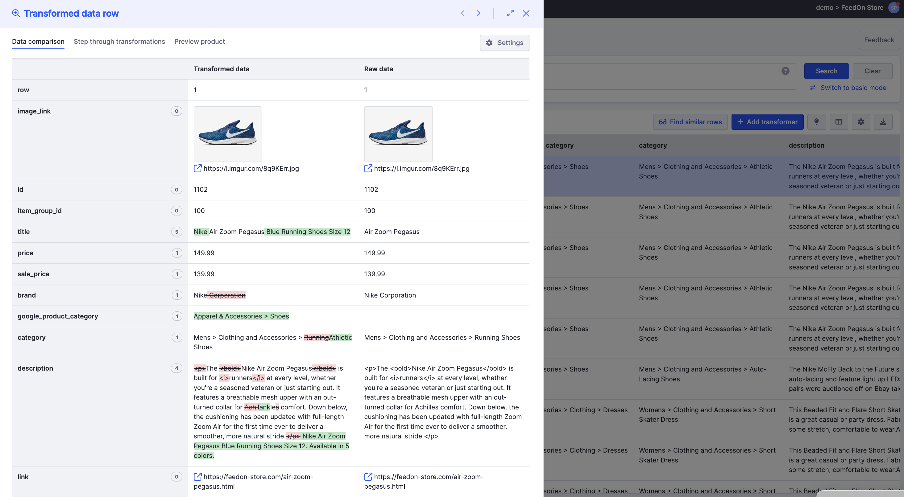 Feedonomics screenshot & Video