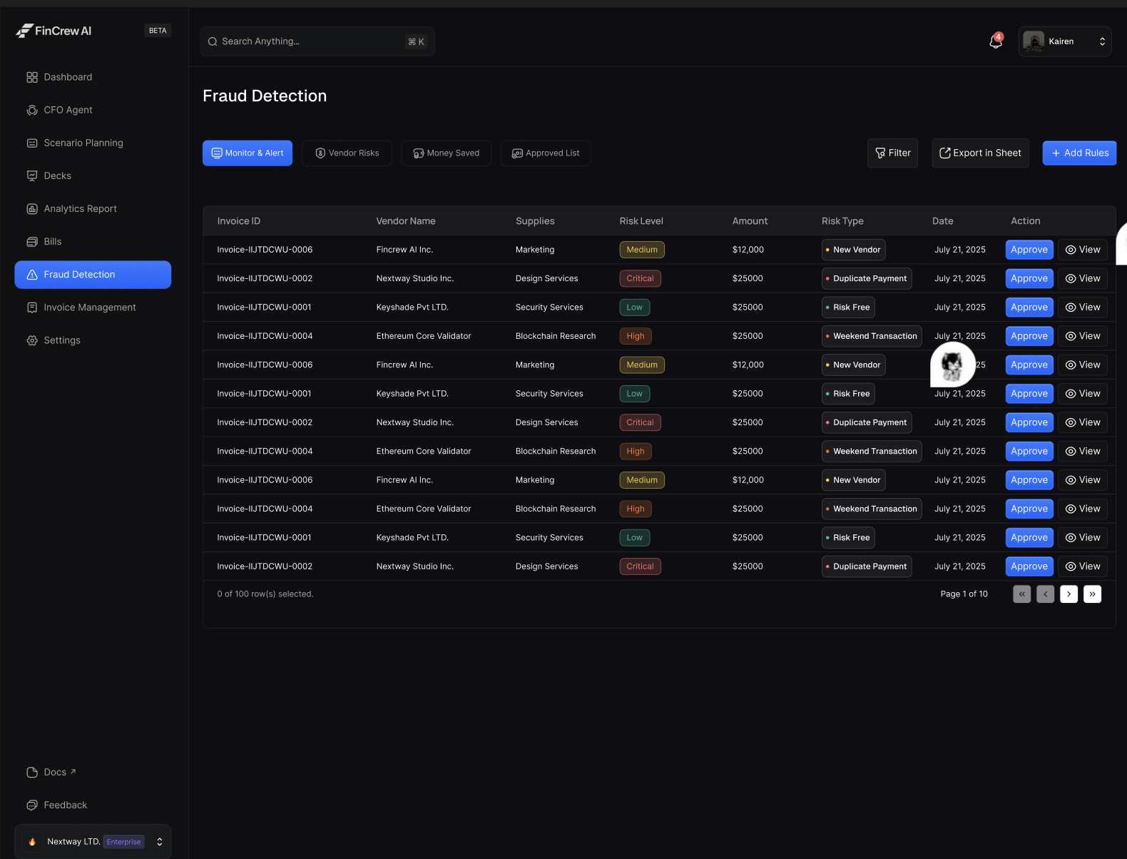 FinCrew AI Screenshot