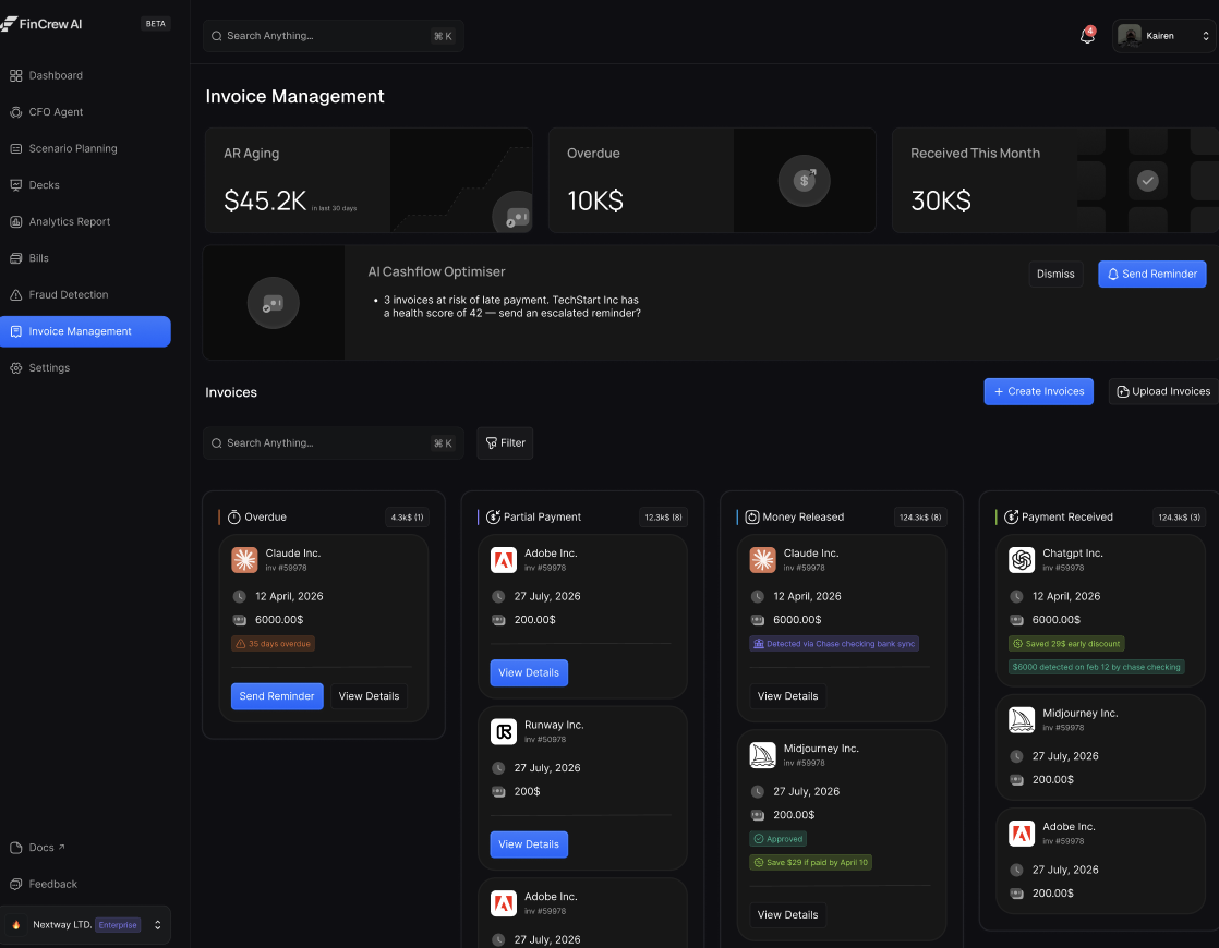 FinCrew AI Screenshot