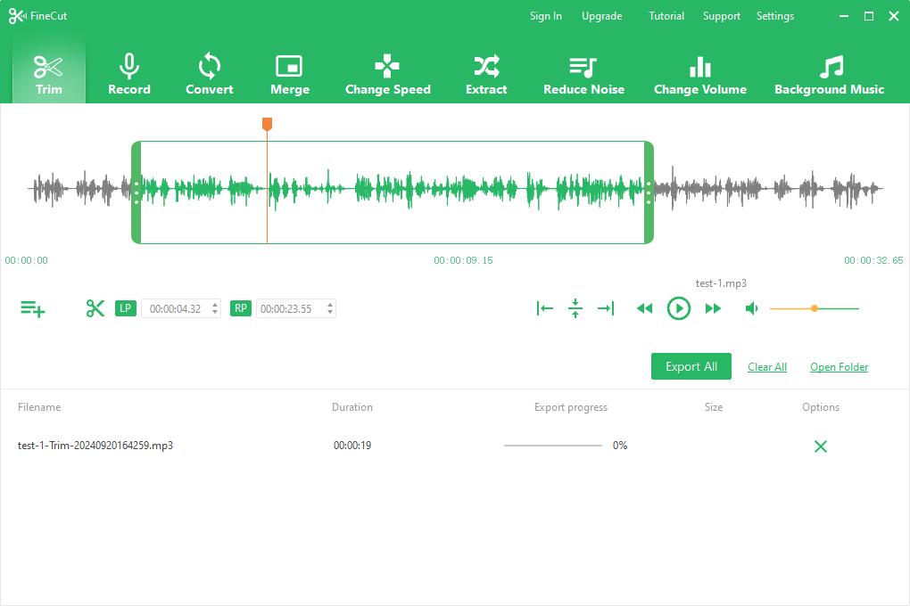 Fineshare FineCut Screenshot