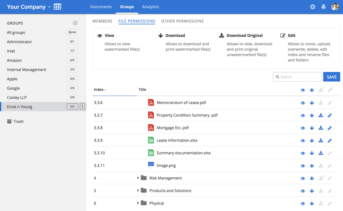 FirmRoom Virtual Data Room Screenshot