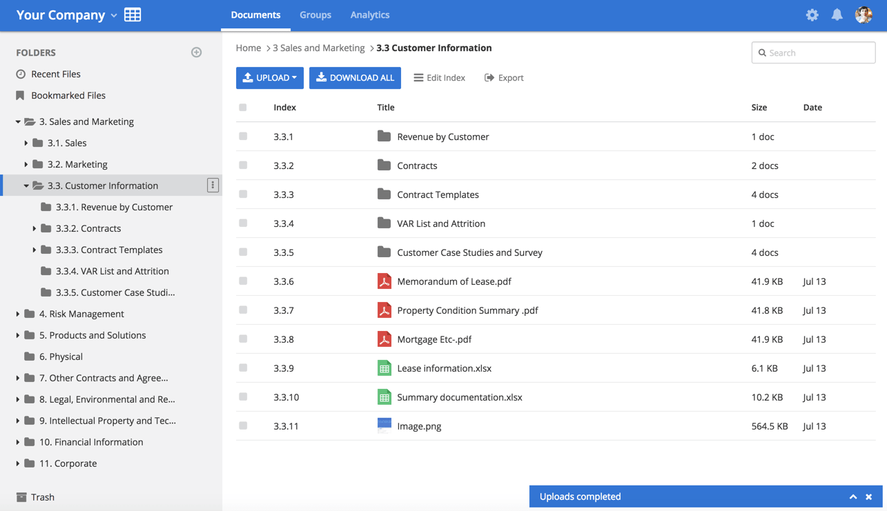 FirmRoom Virtual Data Room Screenshot