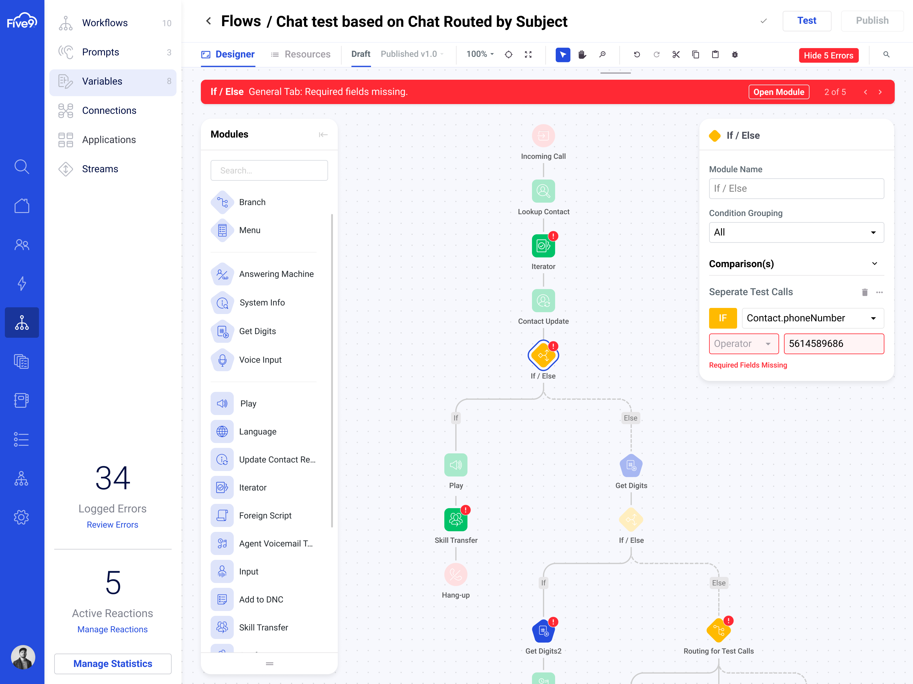 Five9 Screenshot