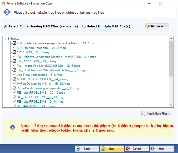 FixVare MSG to PST Converter screenshot & Video