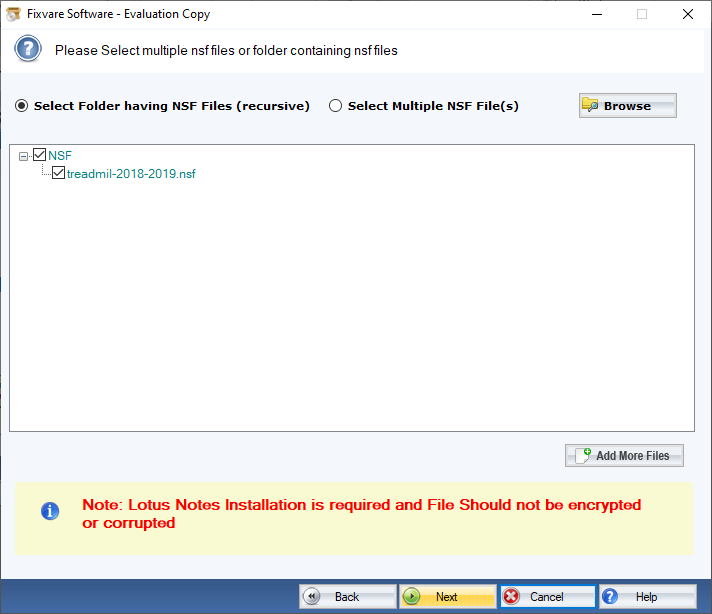 FixVare NSF to PST Converter Screenshot