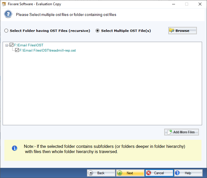 FixVare OST to PST Converter Screenshot