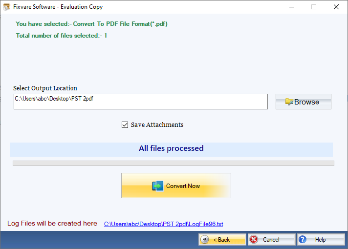 FixVare PST to PDF Converter screenshot & Video