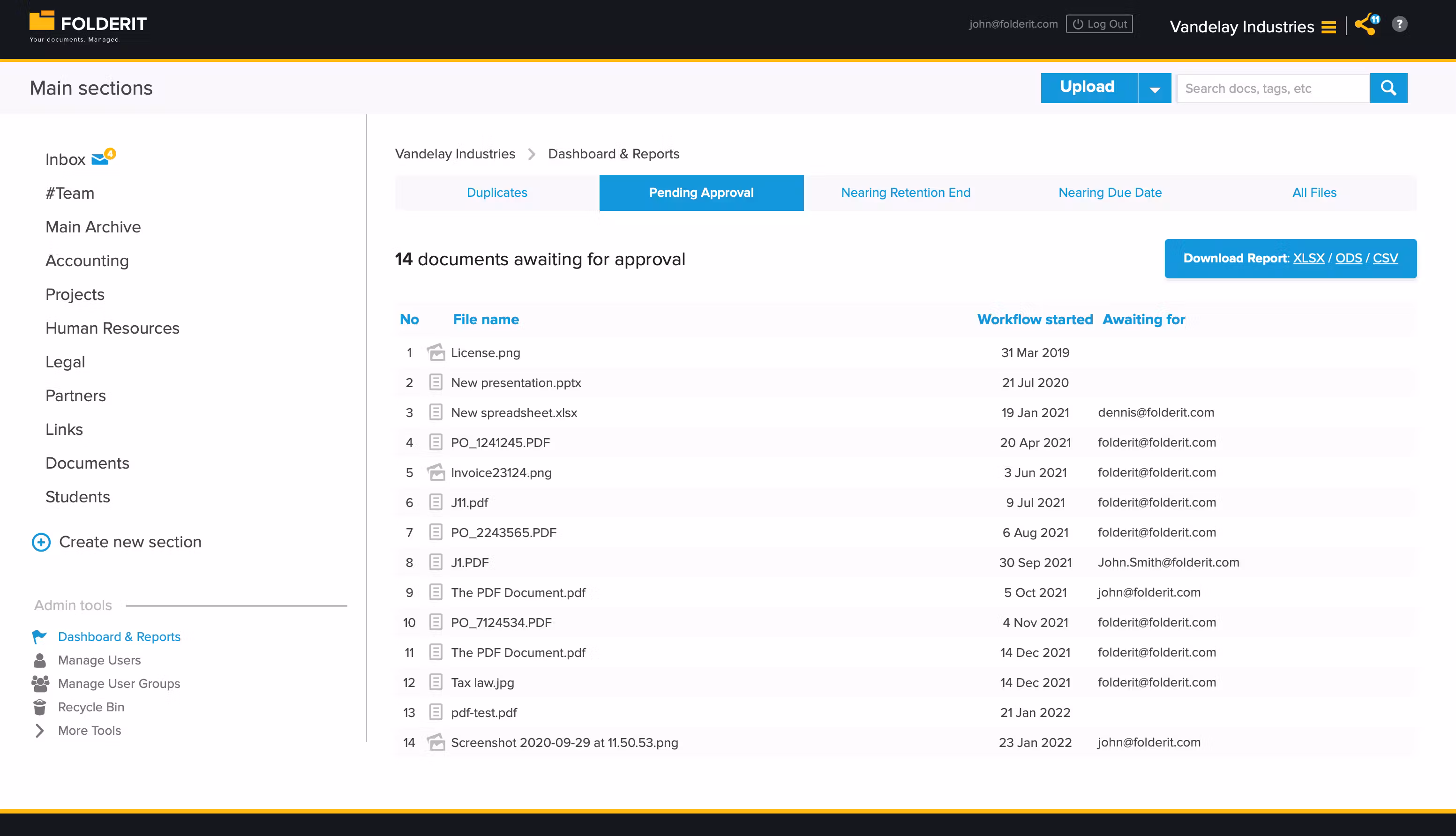 Folderit screenshot & Video