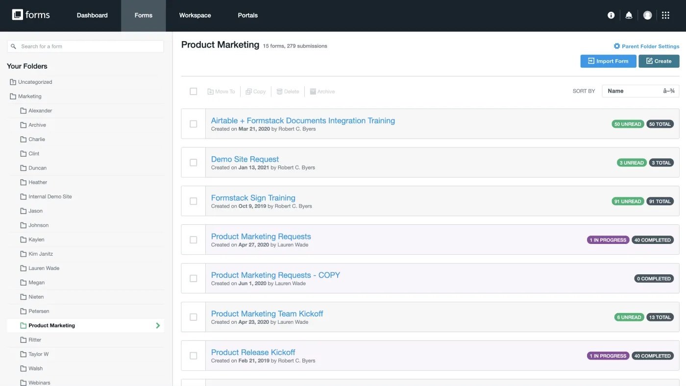 Formstack Screenshot