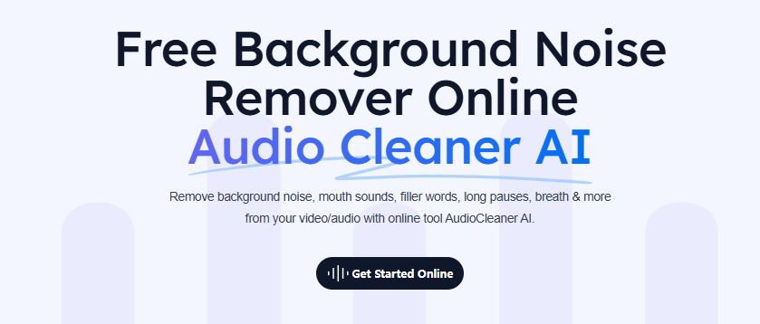 Free AI Audio Cleaner Online Screenshot