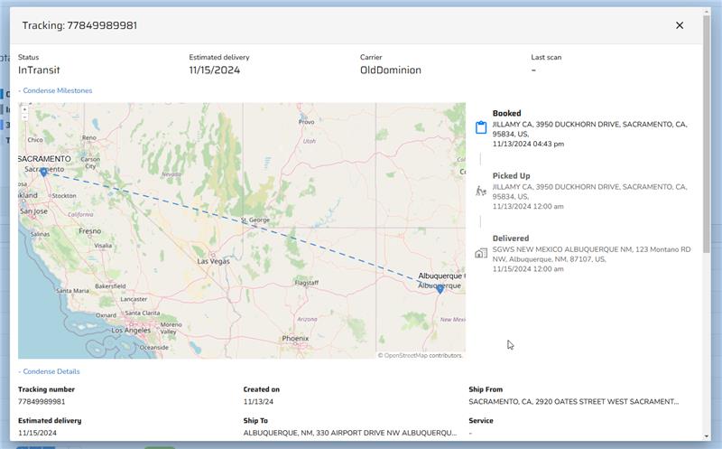 FreightPOP Screenshot