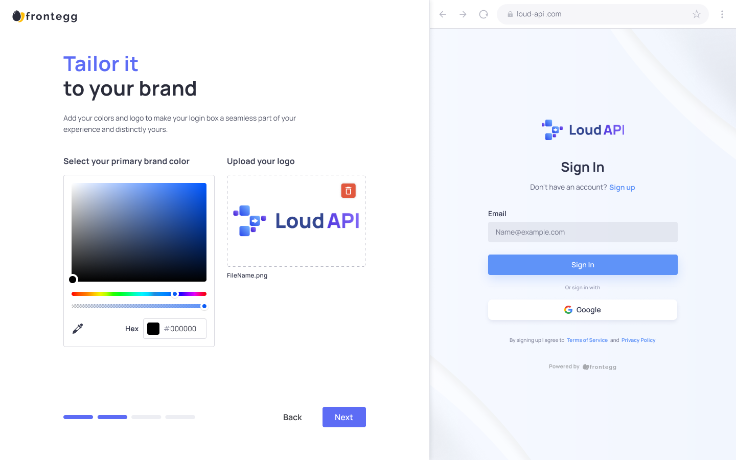 Frontegg Screenshot