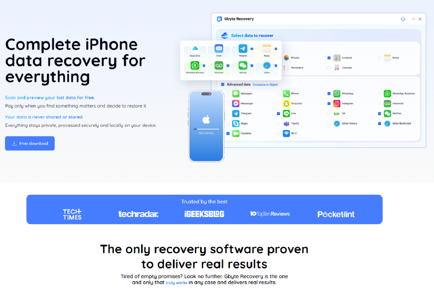 Gbyte Recovery screenshot & Video