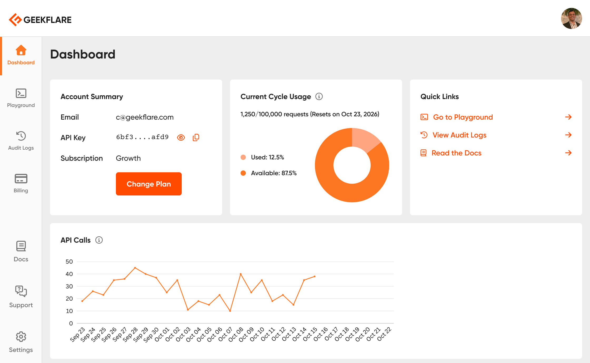 Geekflare API Screenshot