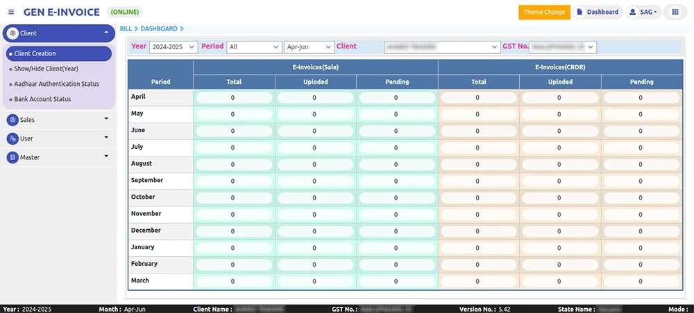 Gen GST Software Screenshot