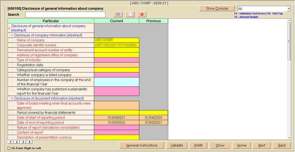Gen XBRL Software Screenshot