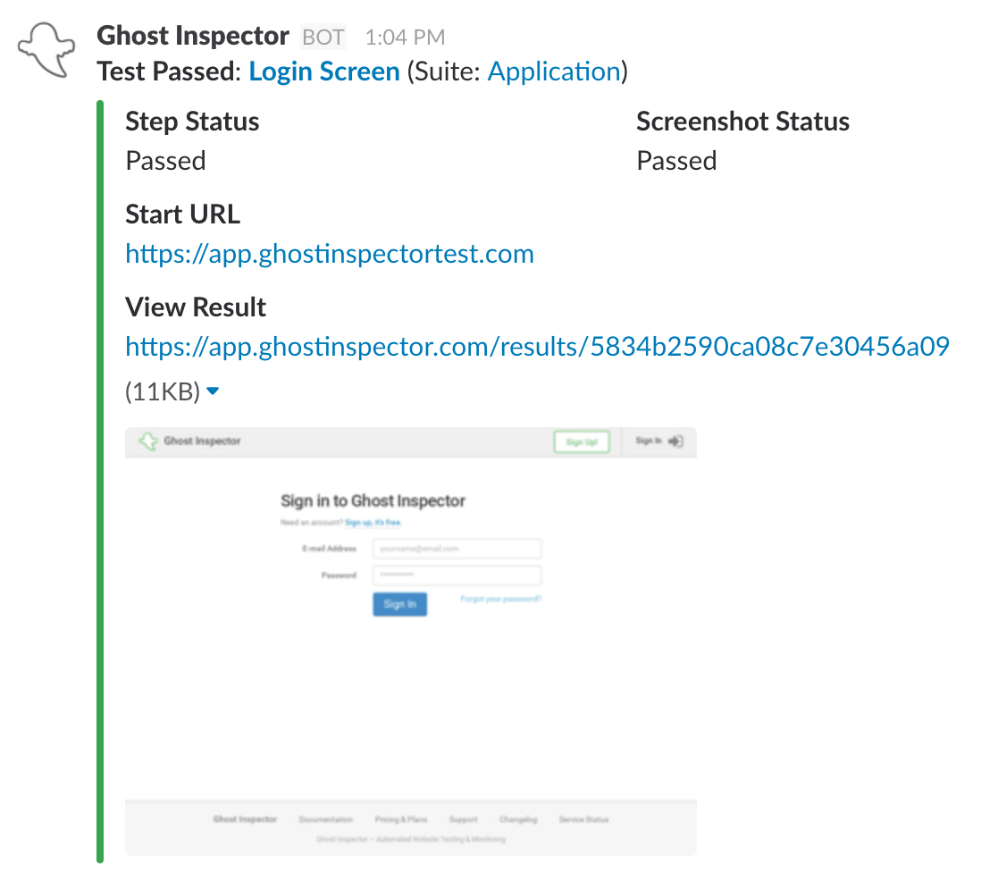 Ghost Inspector Screenshot