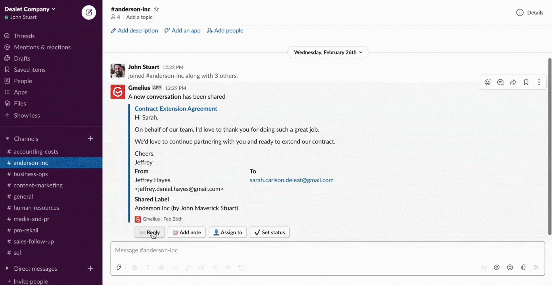 Gmelius Screenshot