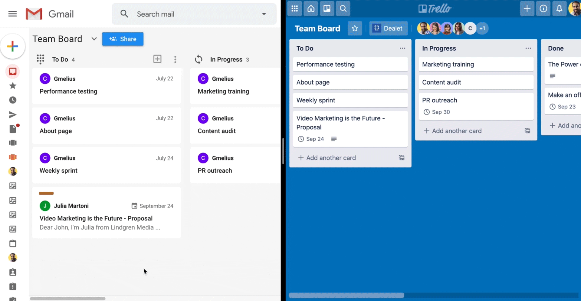 Gmelius Screenshot