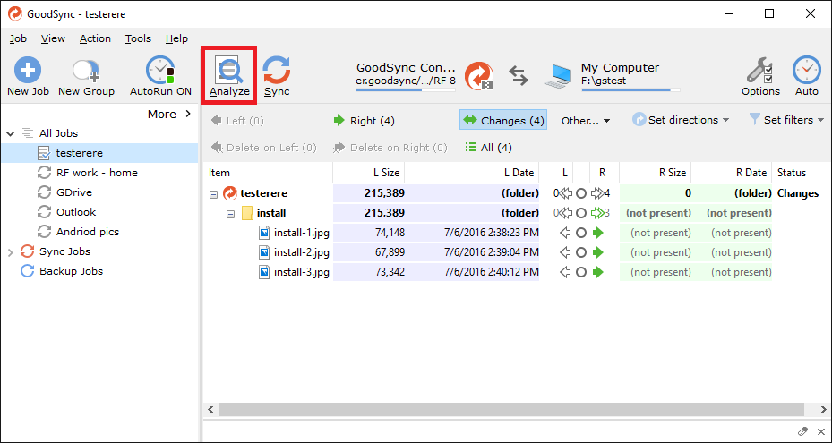GoodSync Screenshot
