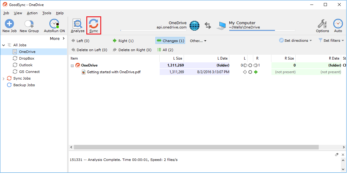 GoodSync Screenshot