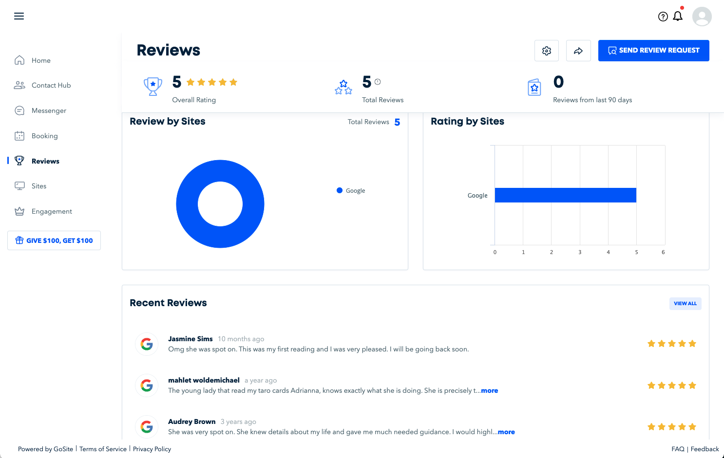 GoSite Screenshot