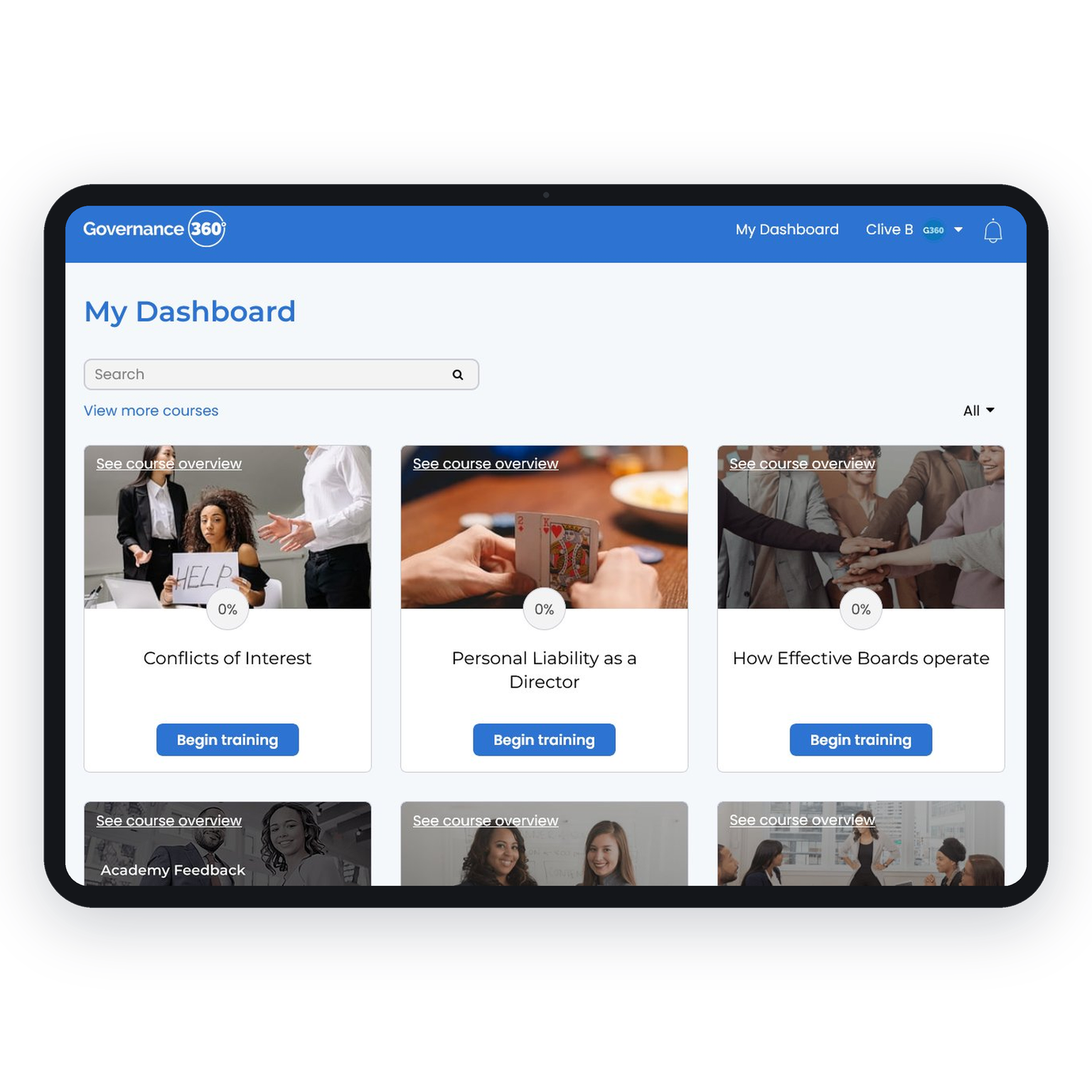 Governance360 Screenshot