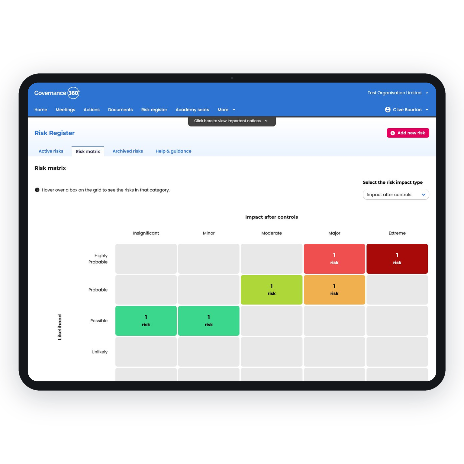 Governance360 Screenshot