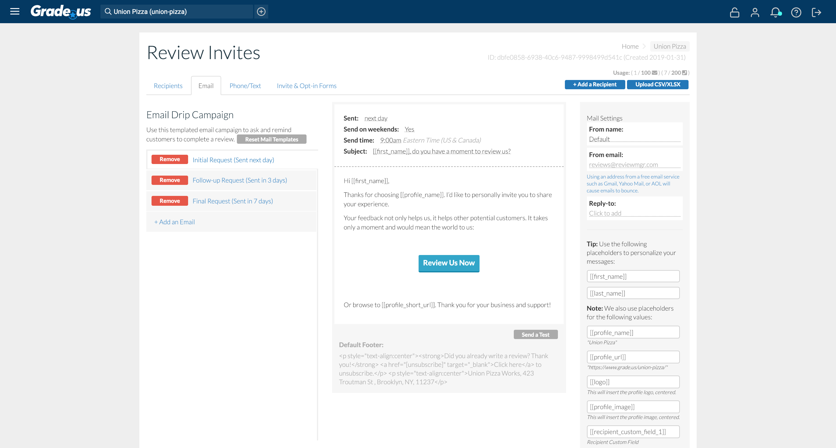 Grade.us Screenshot