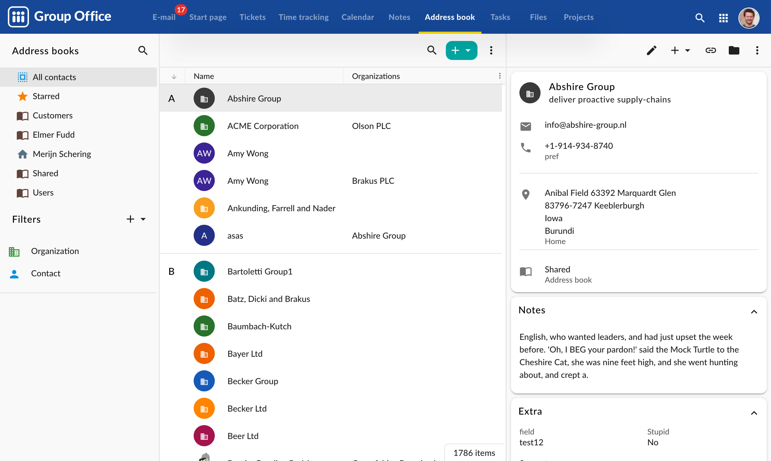GroupOffice Screenshot