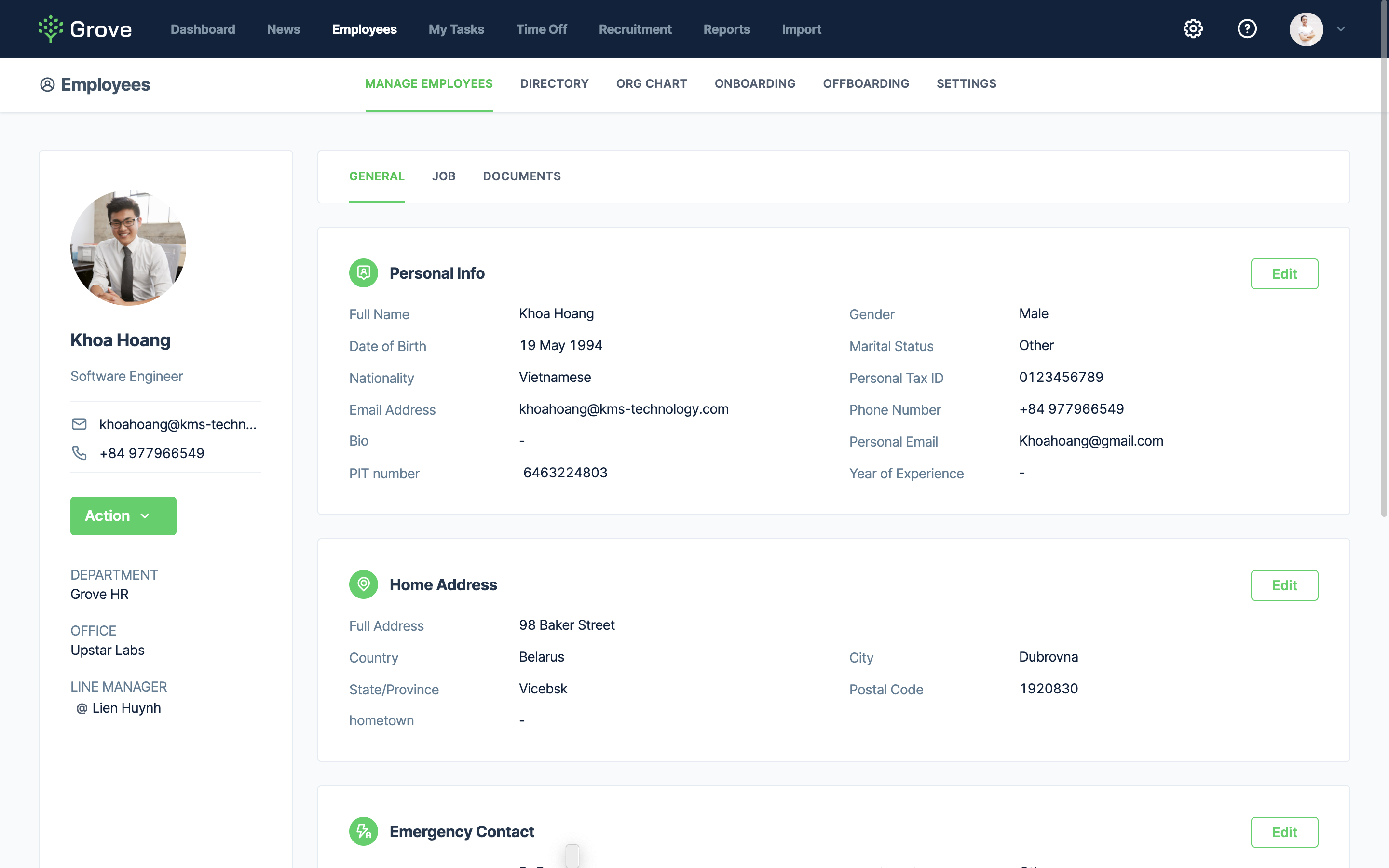 Grove HR screenshot & Video
