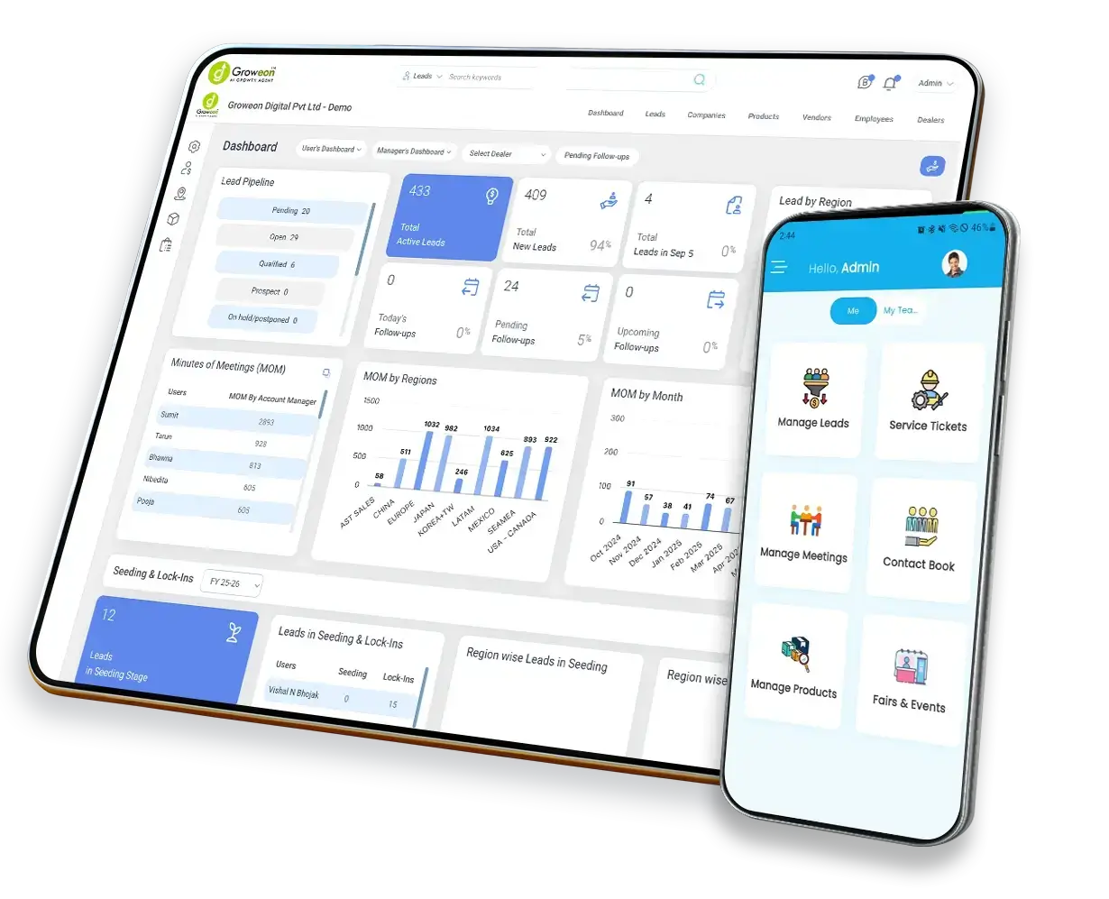Groweon CRM Screenshot