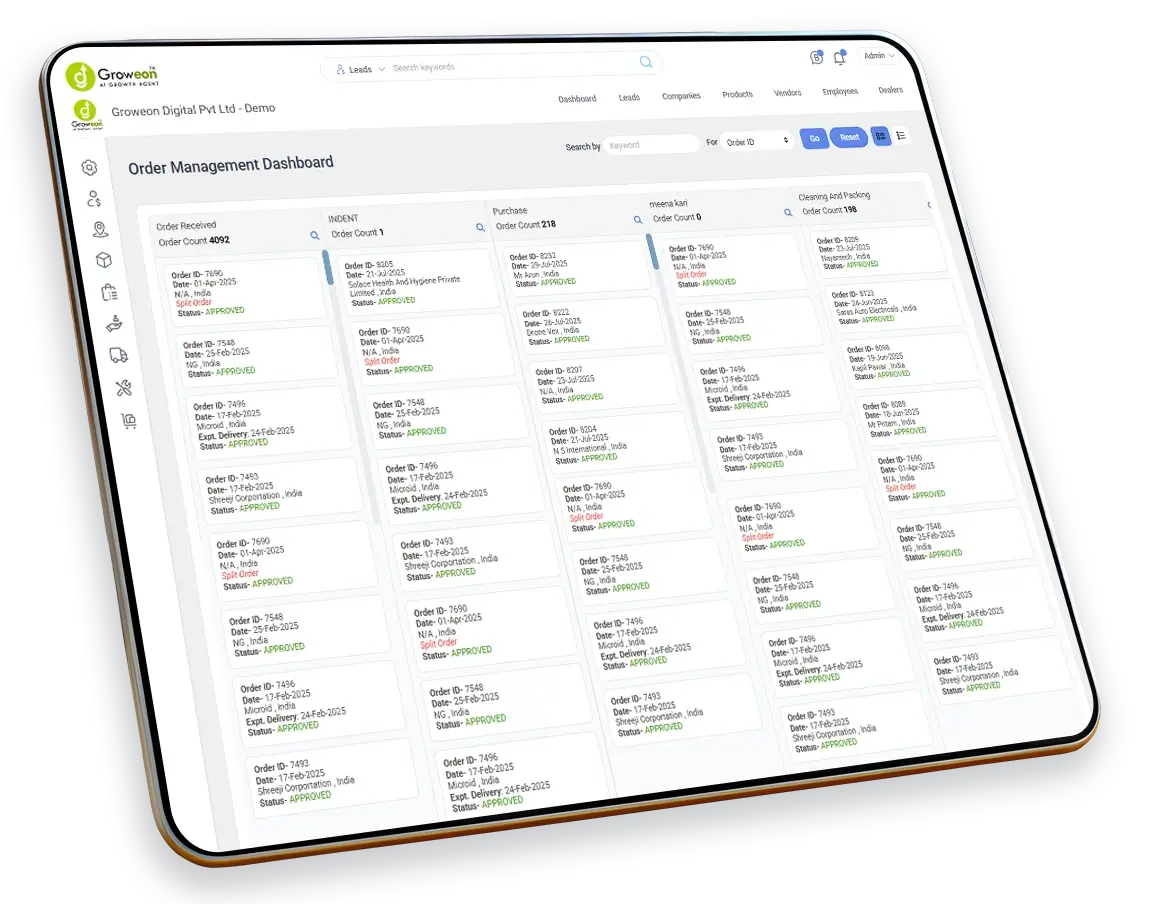 Groweon CRM Screenshot