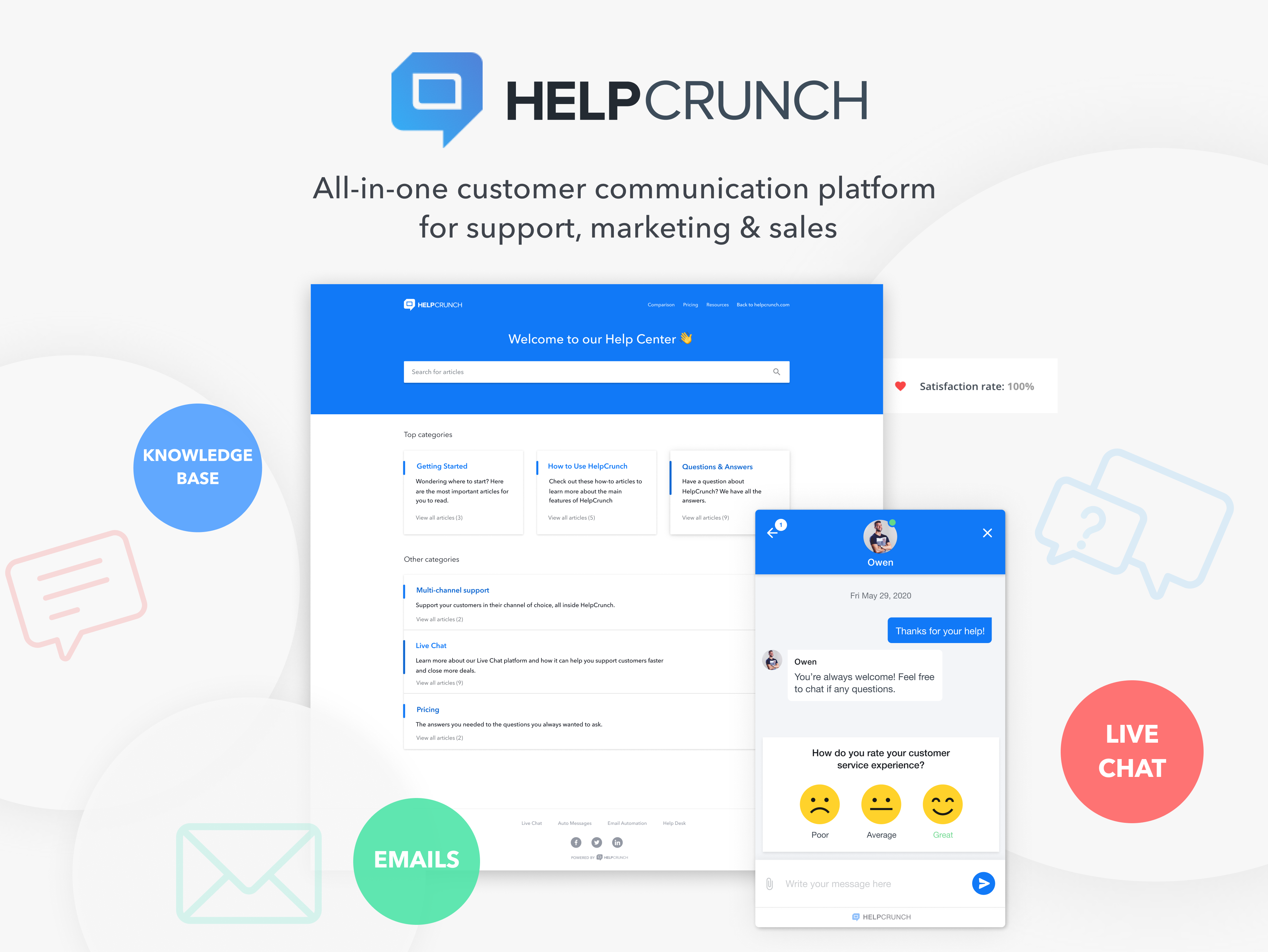 HelpCrunch screenshot & Video