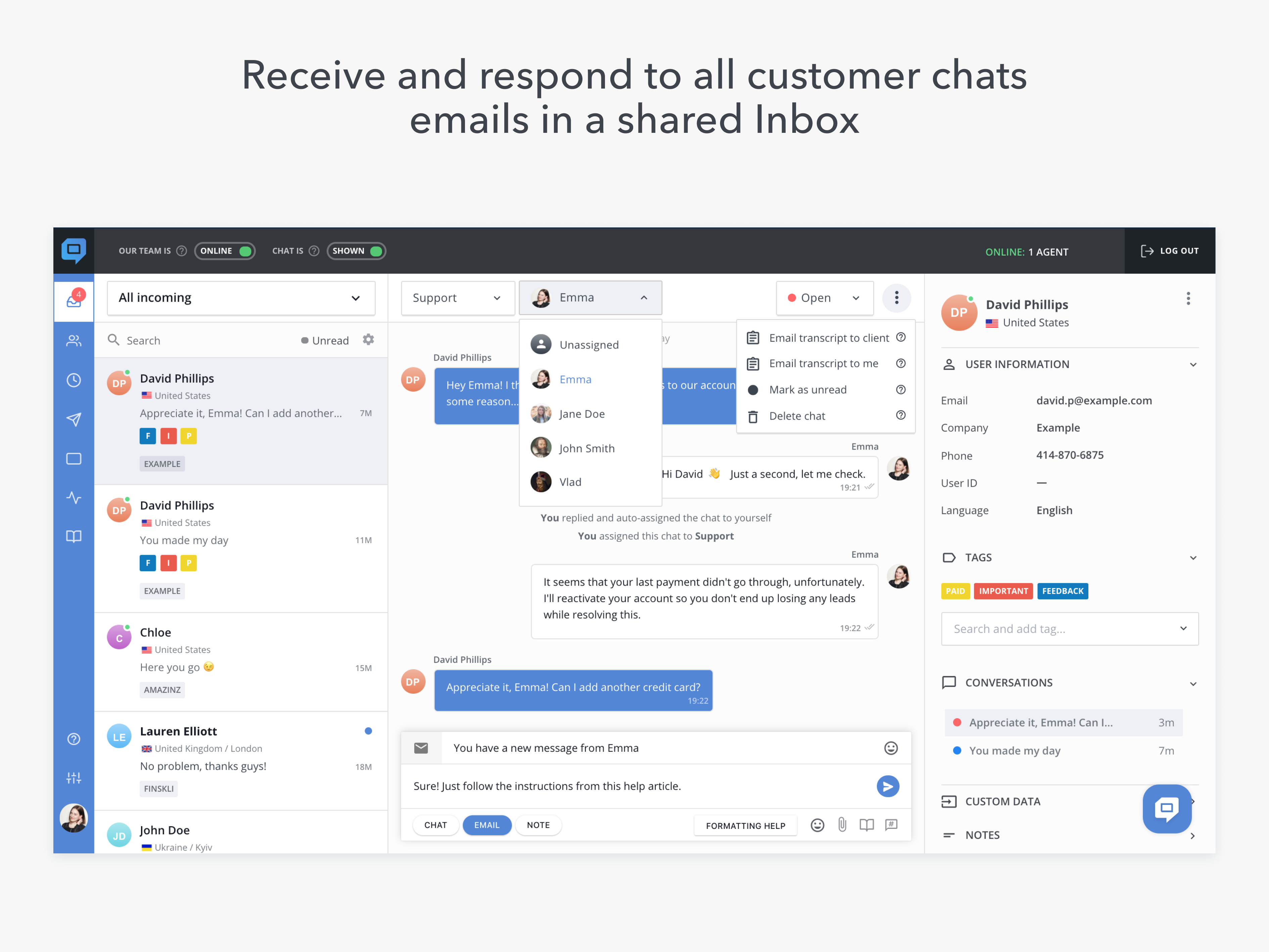 HelpCrunch screenshot & Video