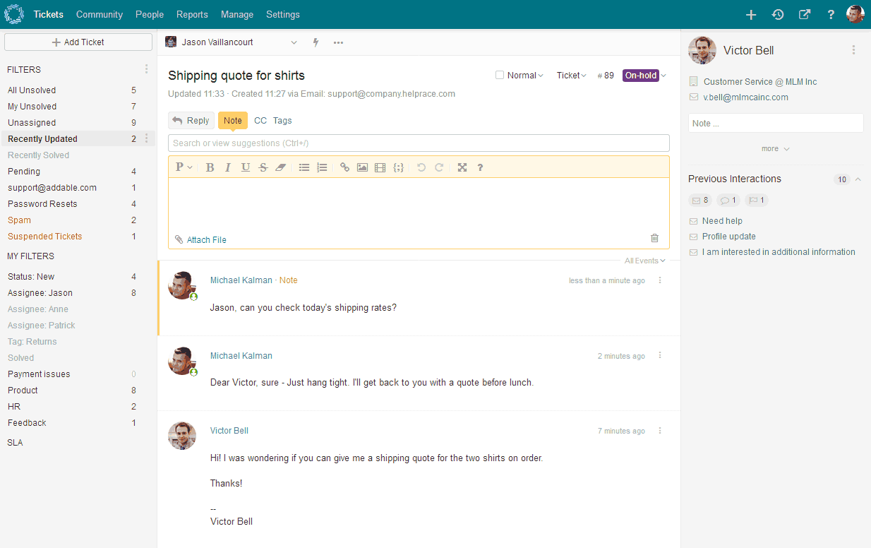 Helprace Screenshot