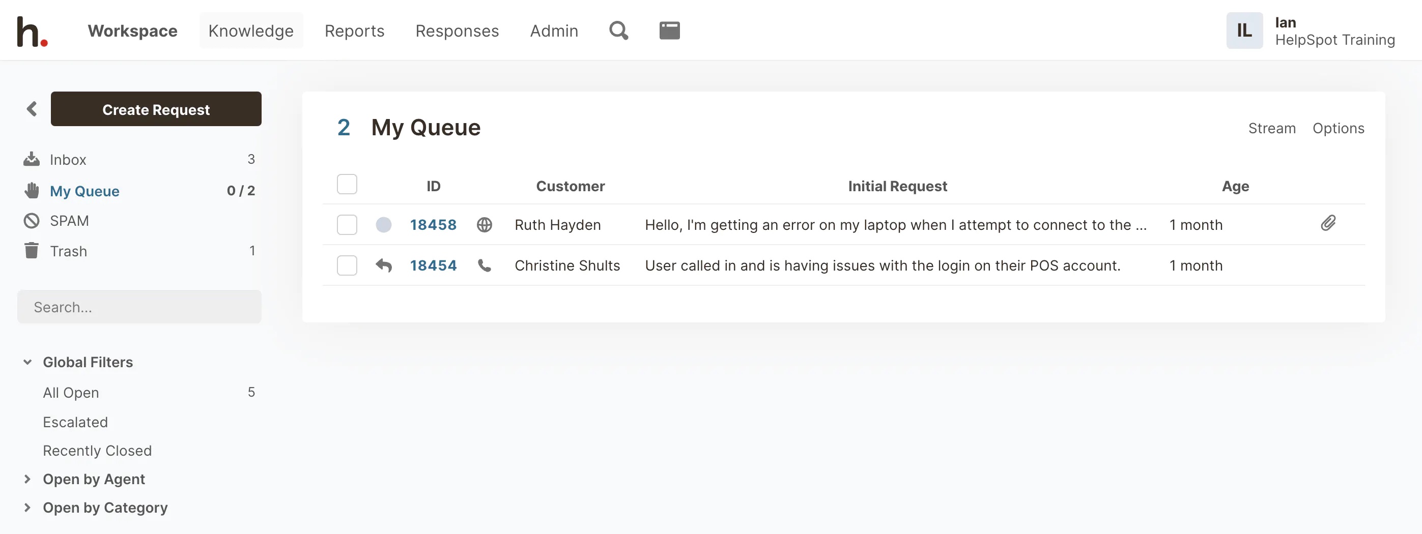 Helpspot Screenshot