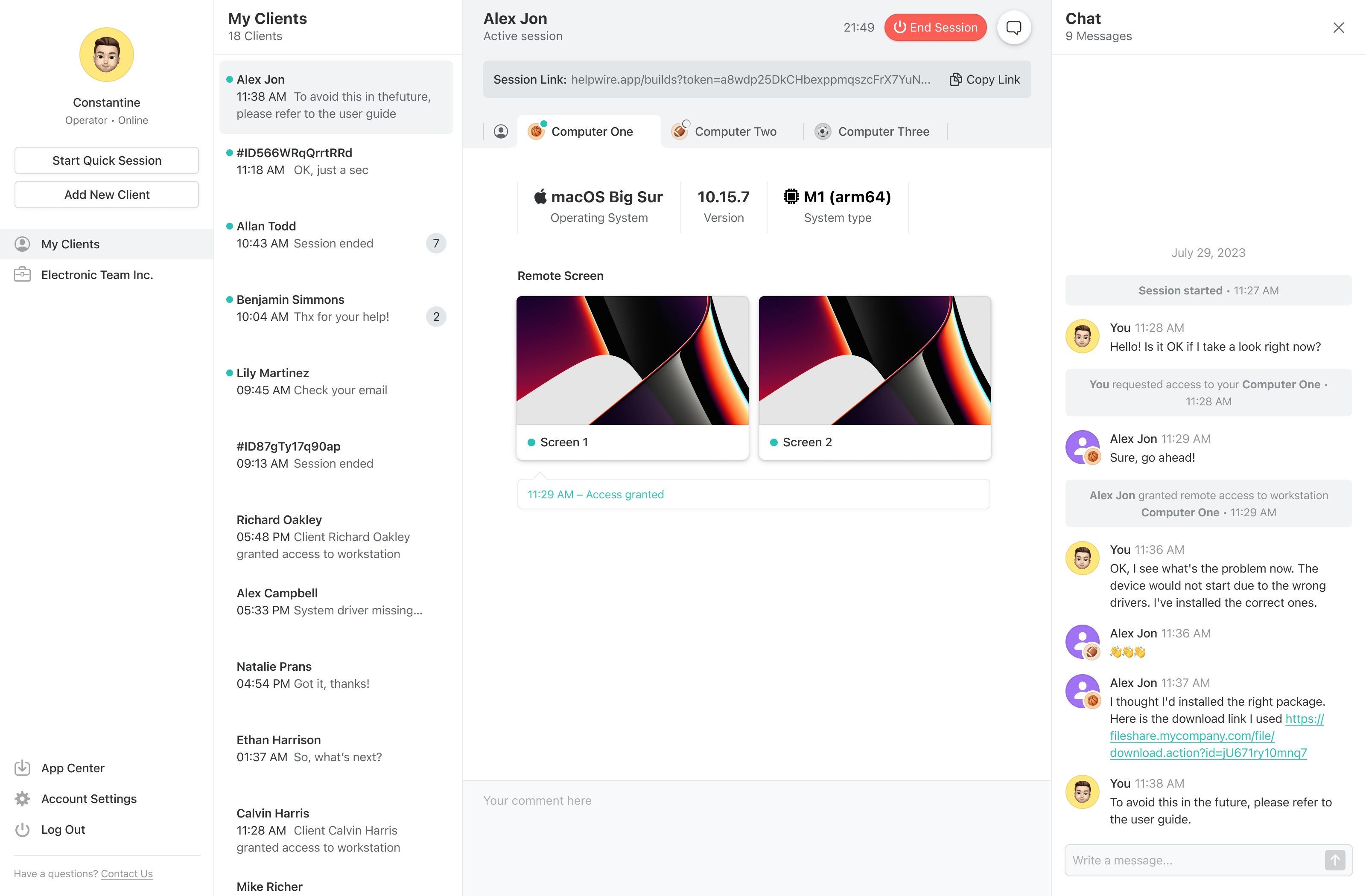 HelpWire Screenshot