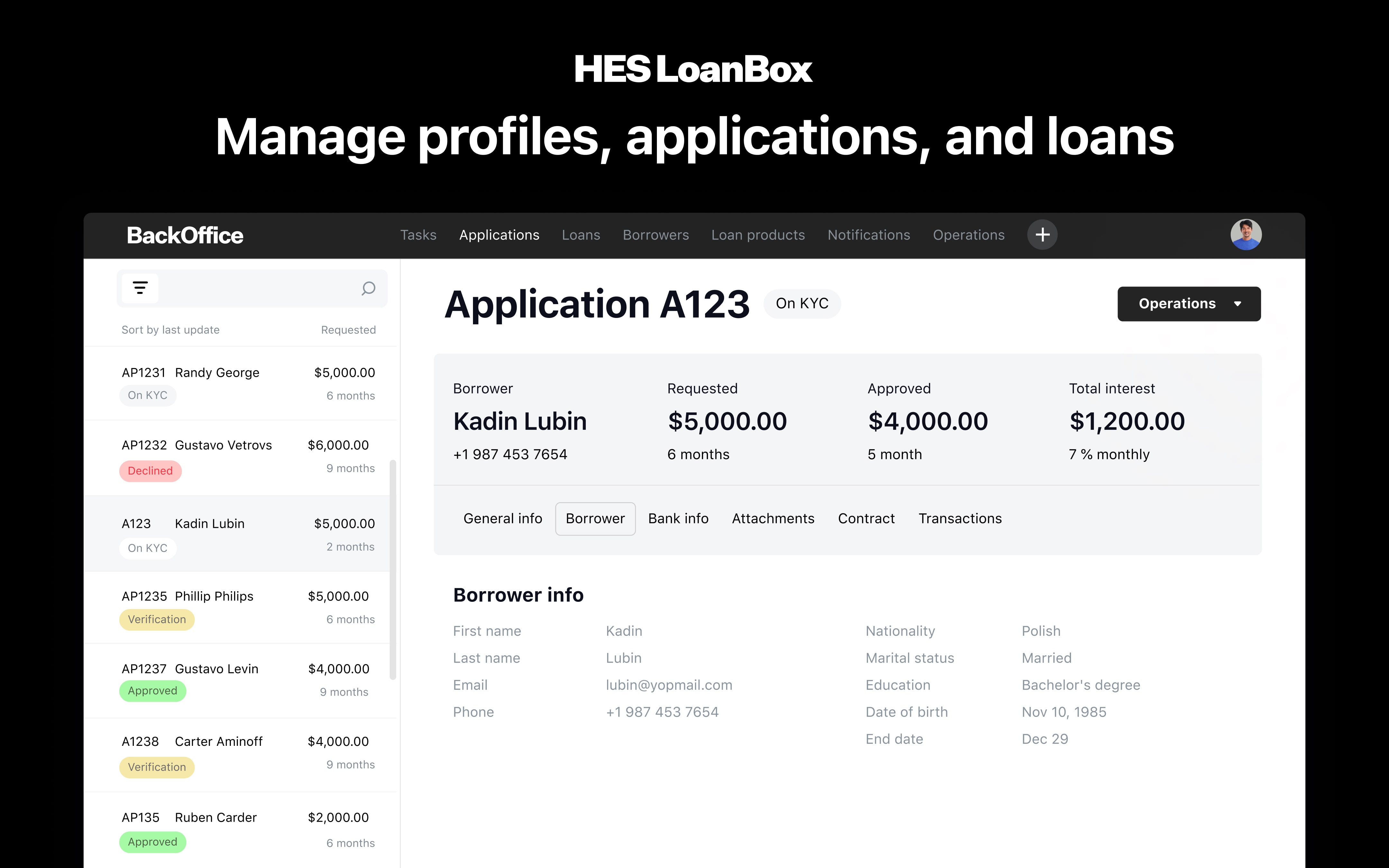 HES LoanBox Screenshot