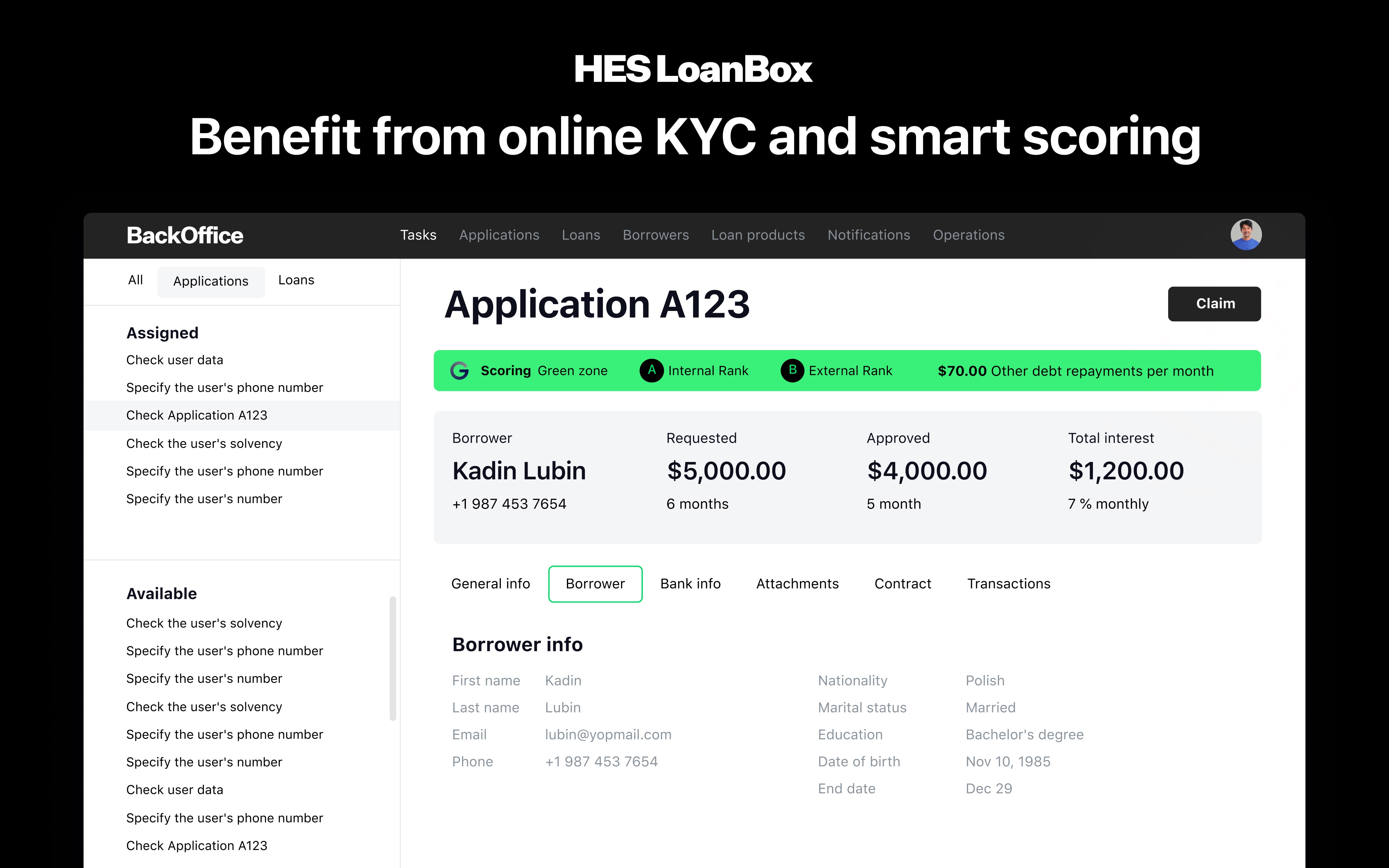 HES LoanBox Screenshot