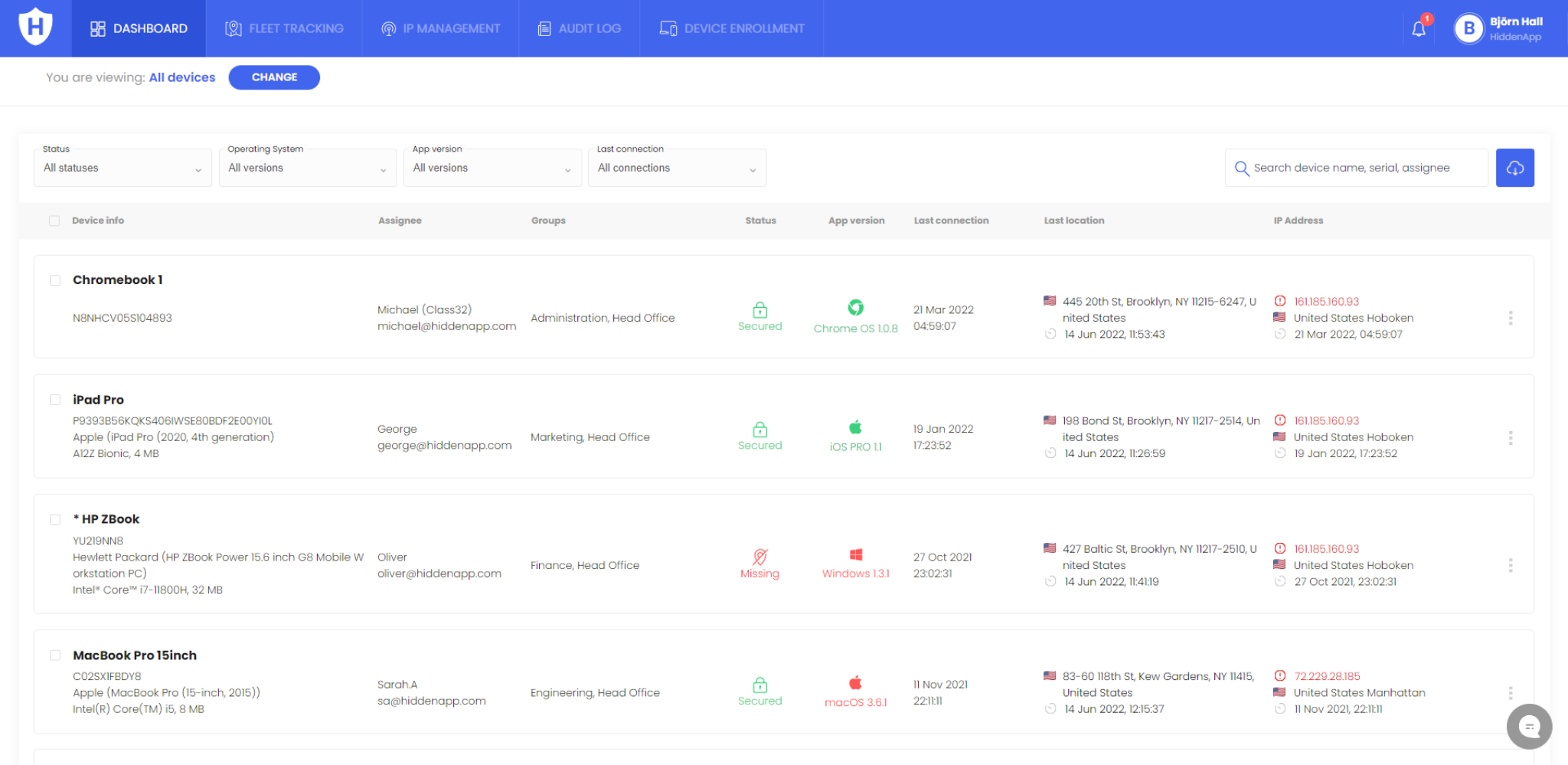 HiddenApp Screenshot