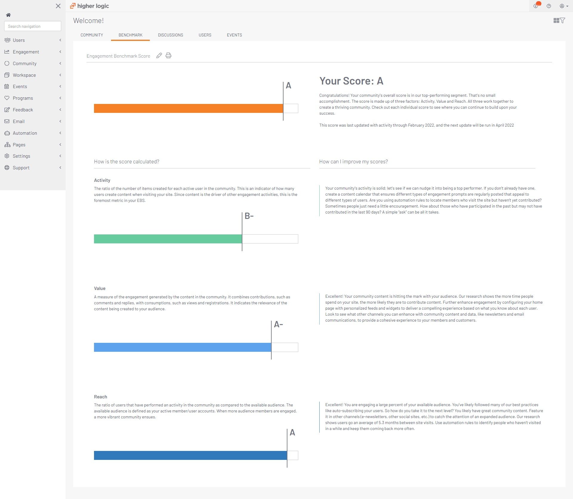 Higher Logic Thrive Screenshot
