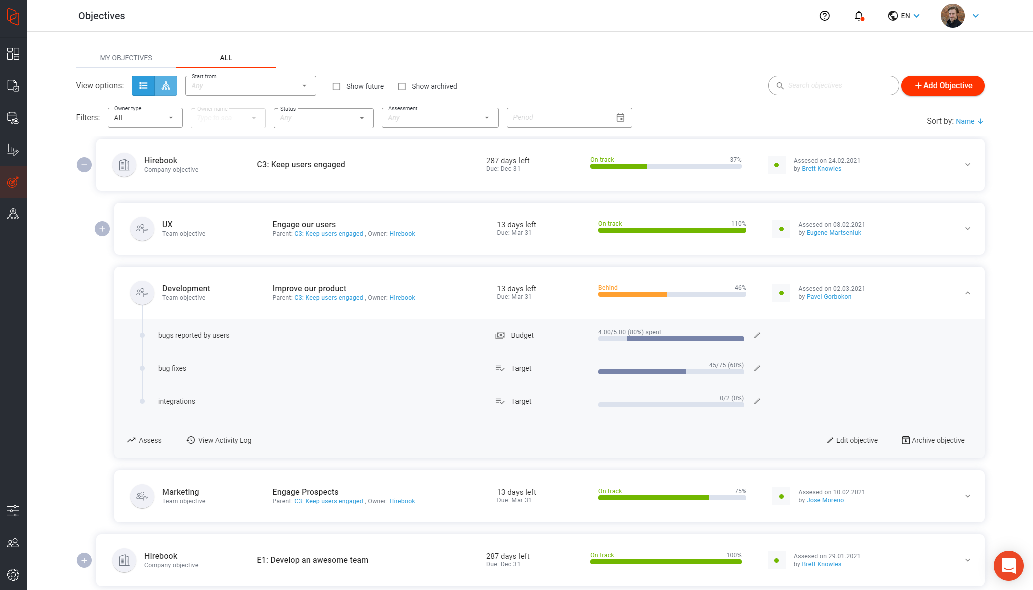 Hirebook Screenshot