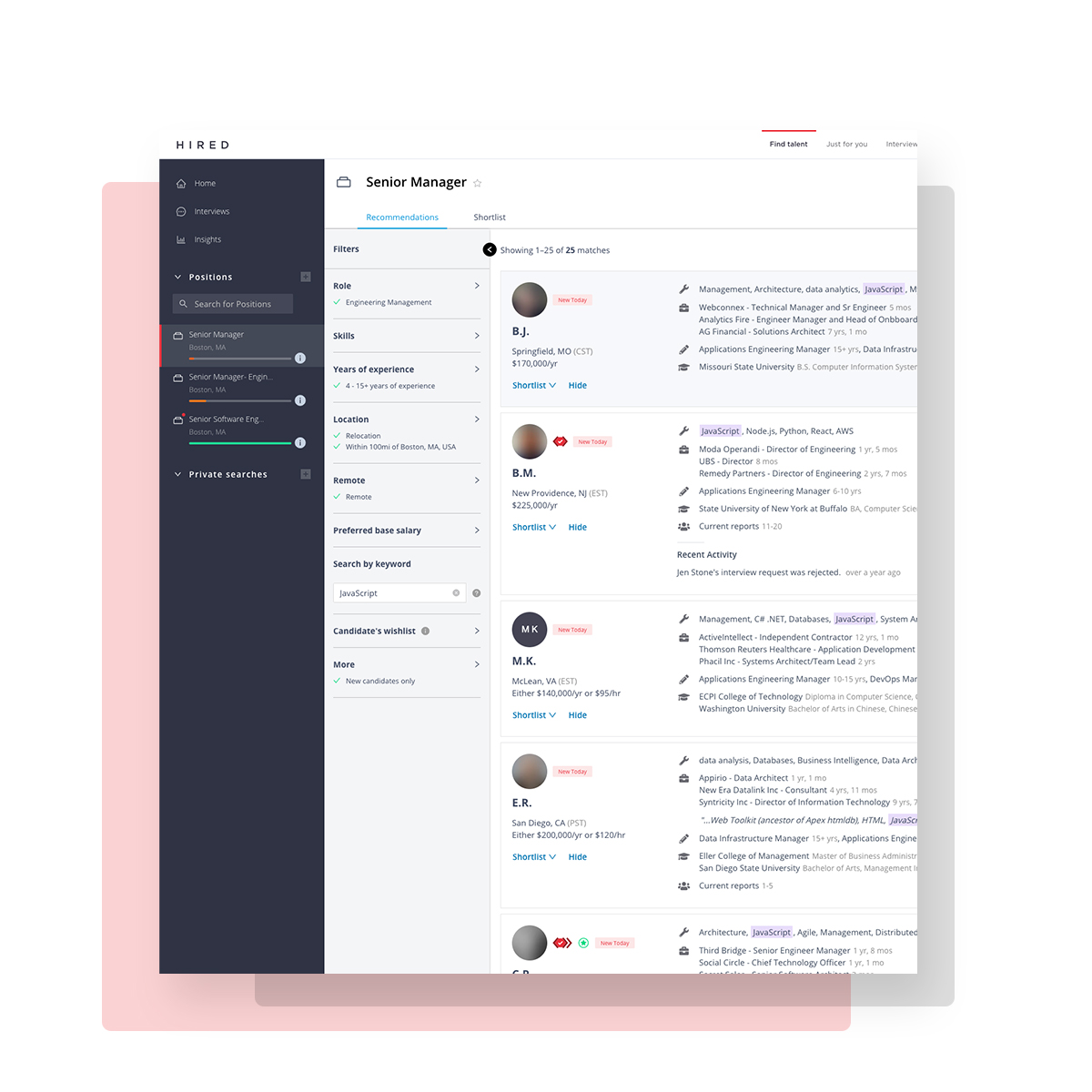 Hired screenshot & Video