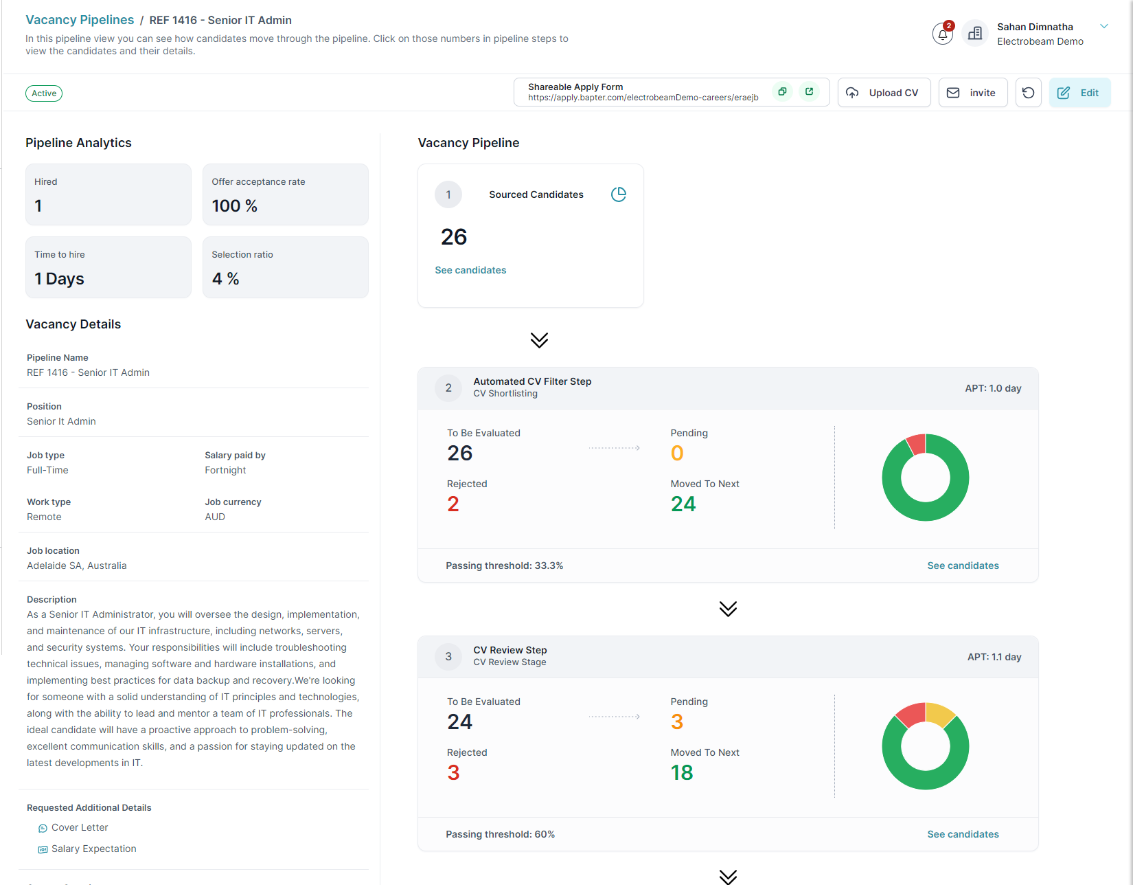 HireTrace Screenshot