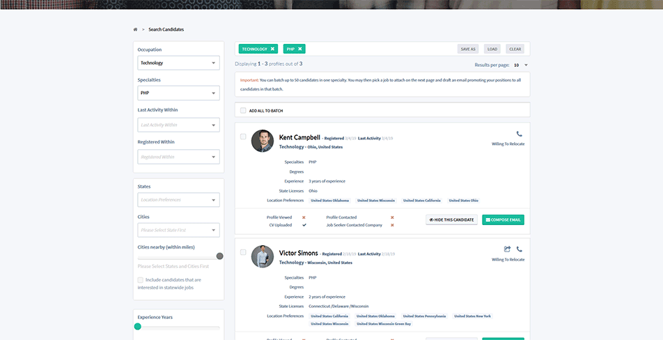HiringOpps Screenshot